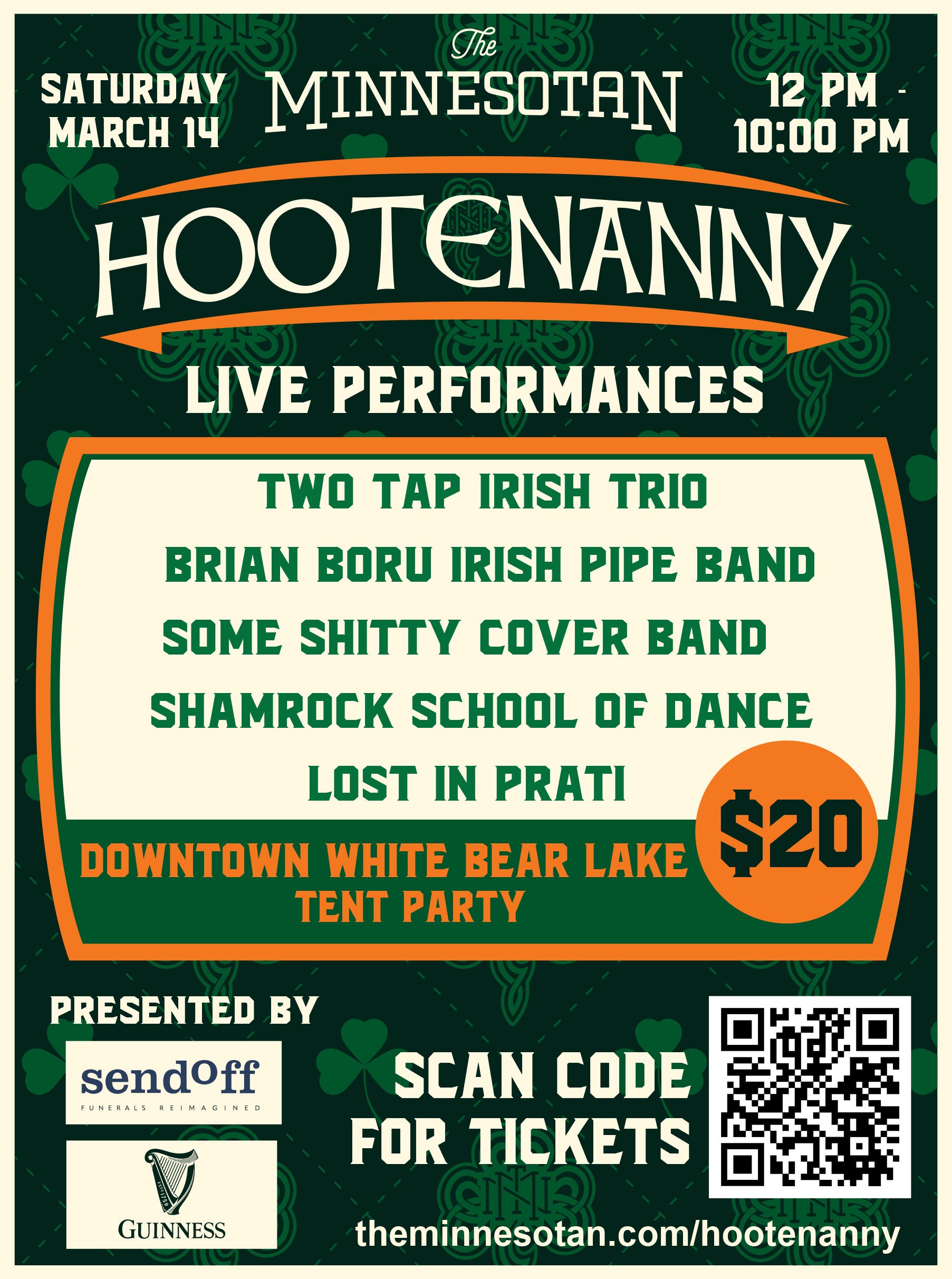 TICKET for St. Patrick's Day Hootenanny