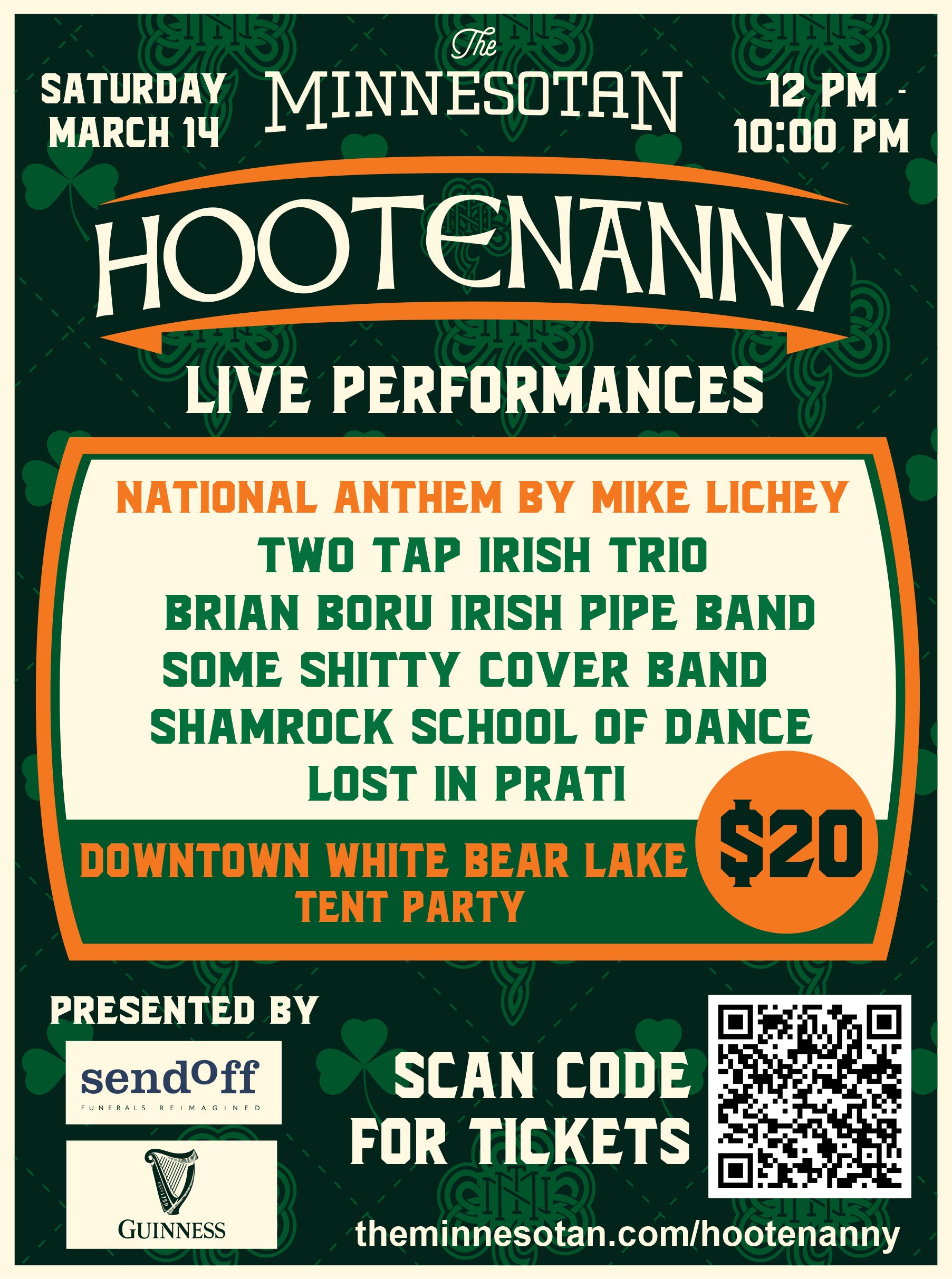 TICKET for St. Patrick's Day Hootenanny