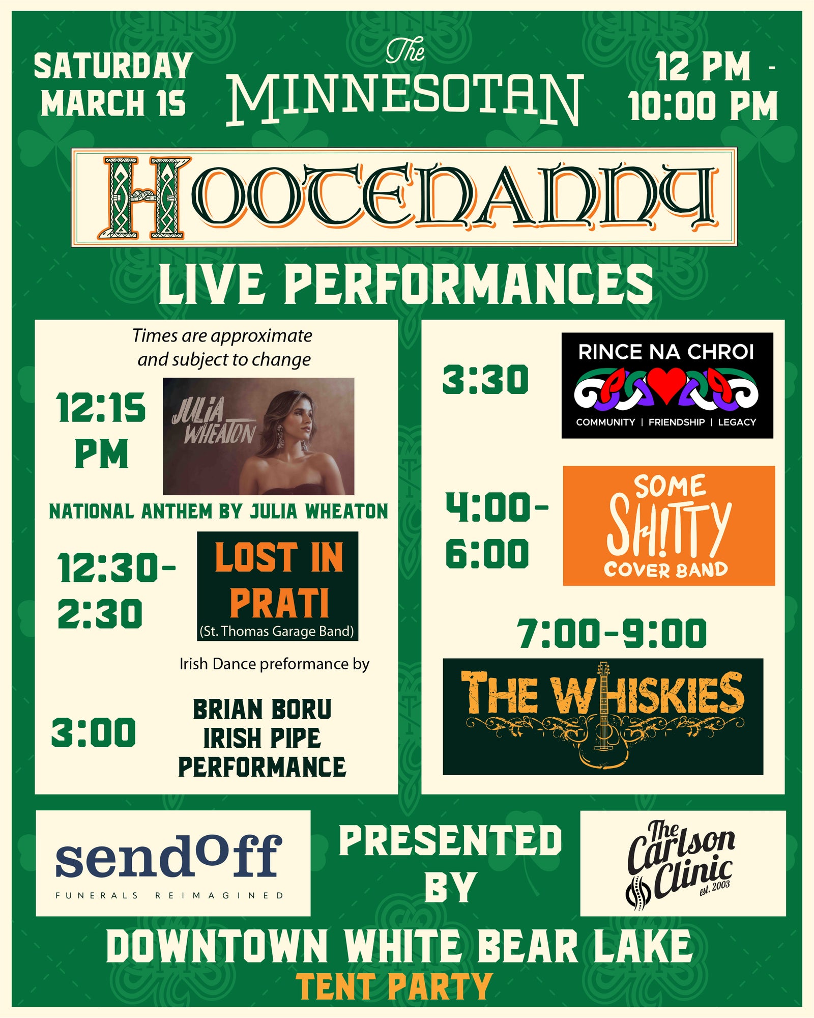 TICKET for St. Patrick's Day Hootenanny