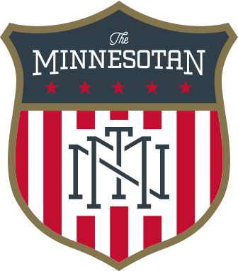 The Minnesotan Strip Badge Logo